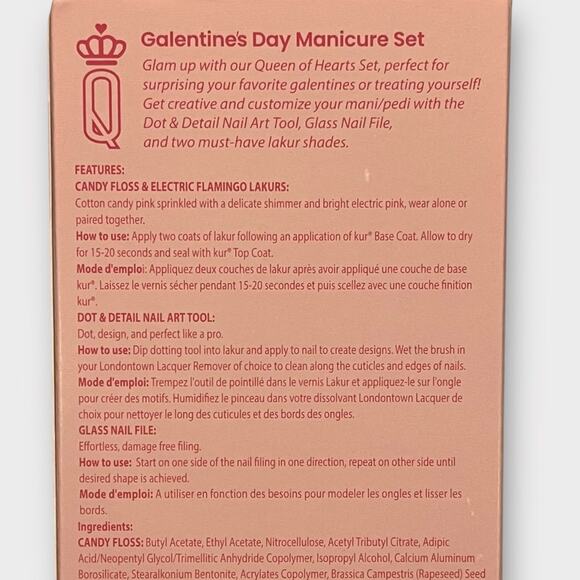 NIB LONDONTOWN Queen of Hearts Galentines Day Set Lakur Pinks fabfitfun - Picture 7 of 8